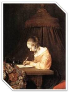 "Woman writing a letter"